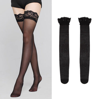 Women’s Lace Garter Belt with Stockings – Bridal Suspender Hosiery Set