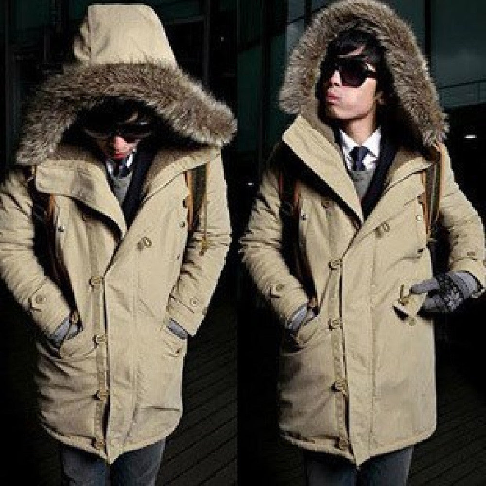 Men’s Warm Winter Overcoat – Cotton Parka Jacket UK