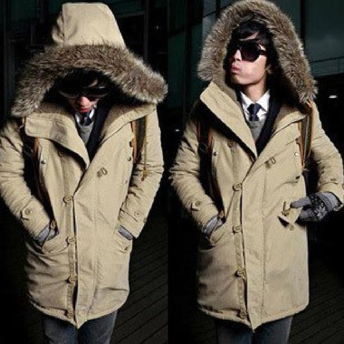 Men’s Warm Winter Overcoat – Cotton Parka Jacket UK