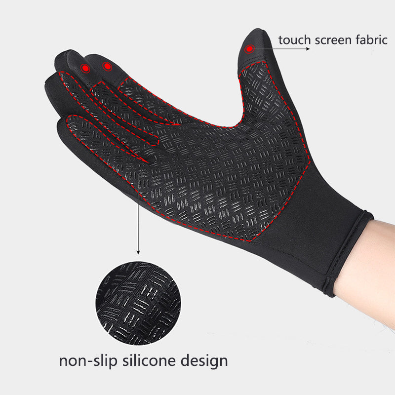 Winter Touch Screen Motorcycle Gloves – Waterproof Fleece Riding Gloves