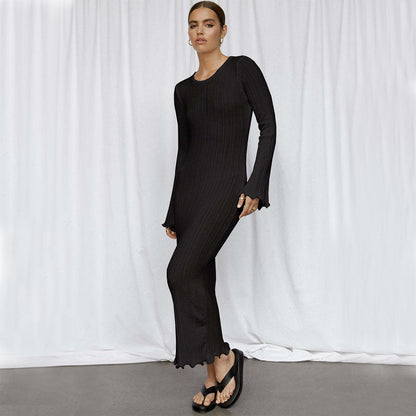 Women’s Slim Knit Maxi Dress – Elegant Party Long Dress