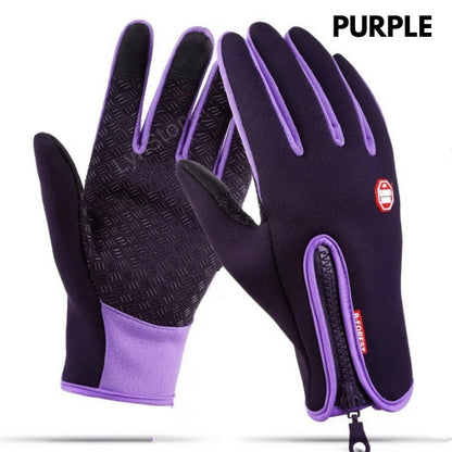 Winter Touch Screen Motorcycle Gloves – Waterproof Fleece Riding Gloves