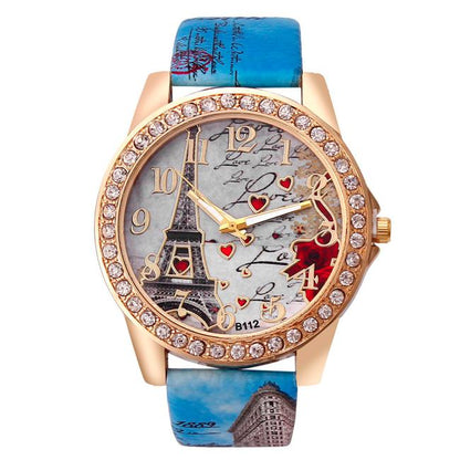Vintage Paris Eiffel Tower Women’s Quartz Watch – Fashion Wristwatch