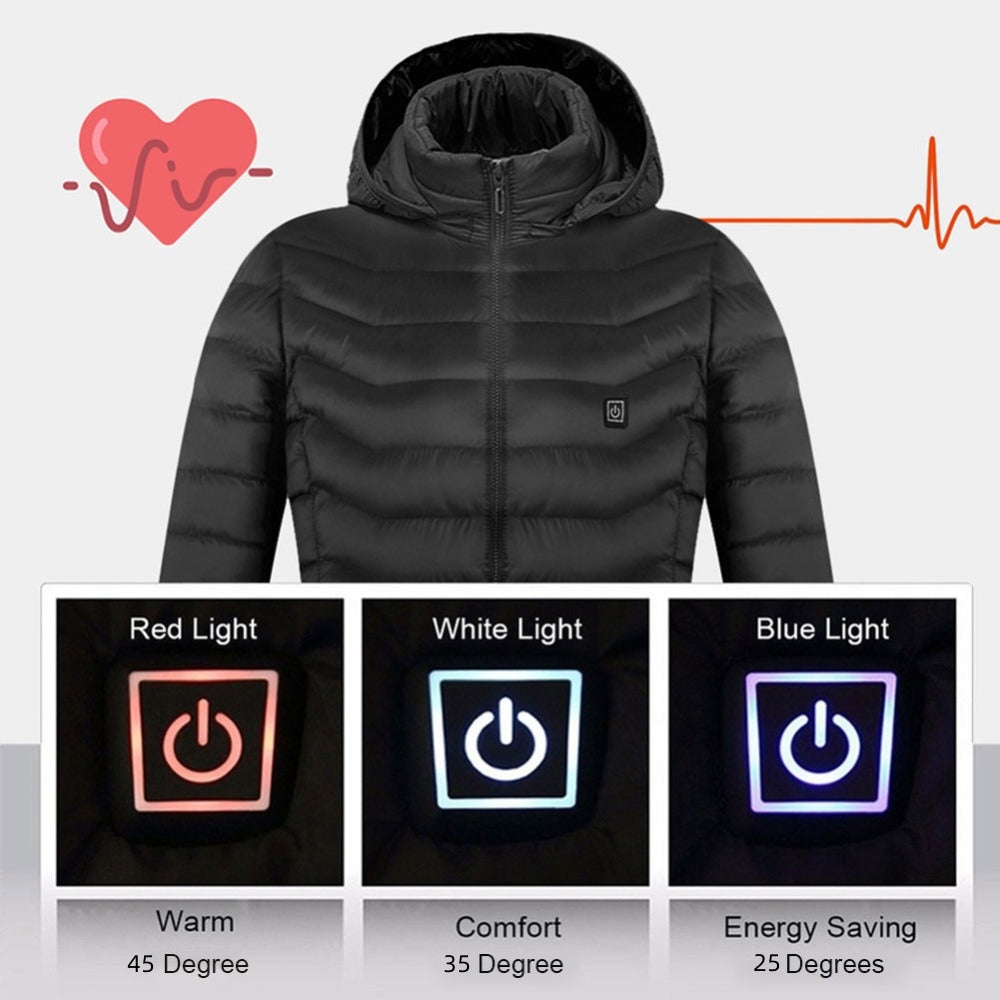Men’s USB Heated Jacket – Electric Thermal Winter Heating Coat