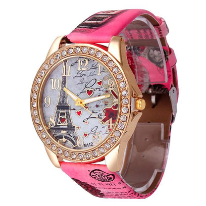 Vintage Paris Eiffel Tower Women’s Quartz Watch – Fashion Wristwatch