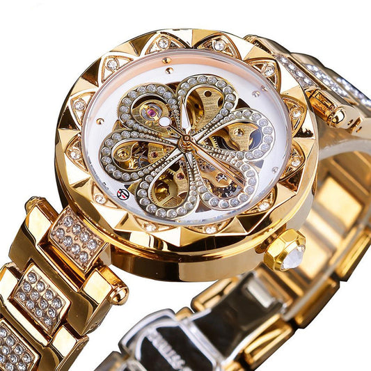 Forsining Automatic Ladies Watch – Rose Gold Luxury Mechanical Wristwatch