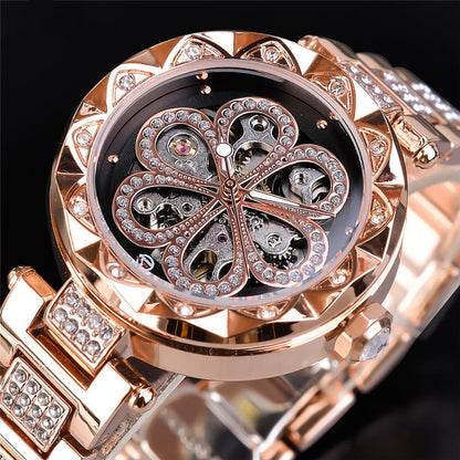 Forsining Automatic Ladies Watch – Rose Gold Luxury Mechanical Wristwatch