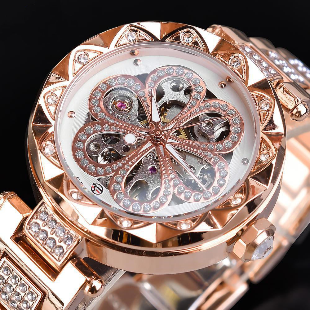 Forsining Automatic Ladies Watch – Rose Gold Luxury Mechanical Wristwatch