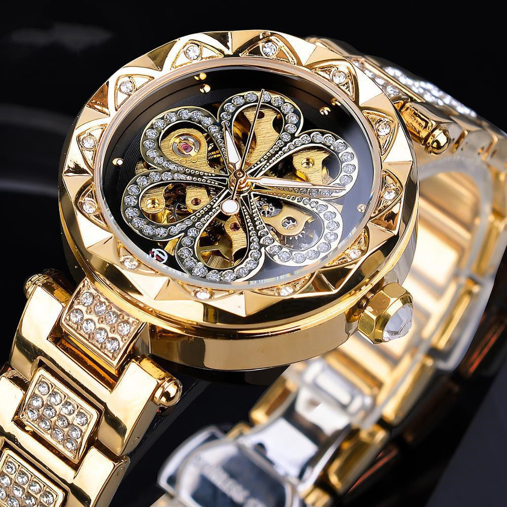 Forsining Automatic Ladies Watch – Rose Gold Luxury Mechanical Wristwatch