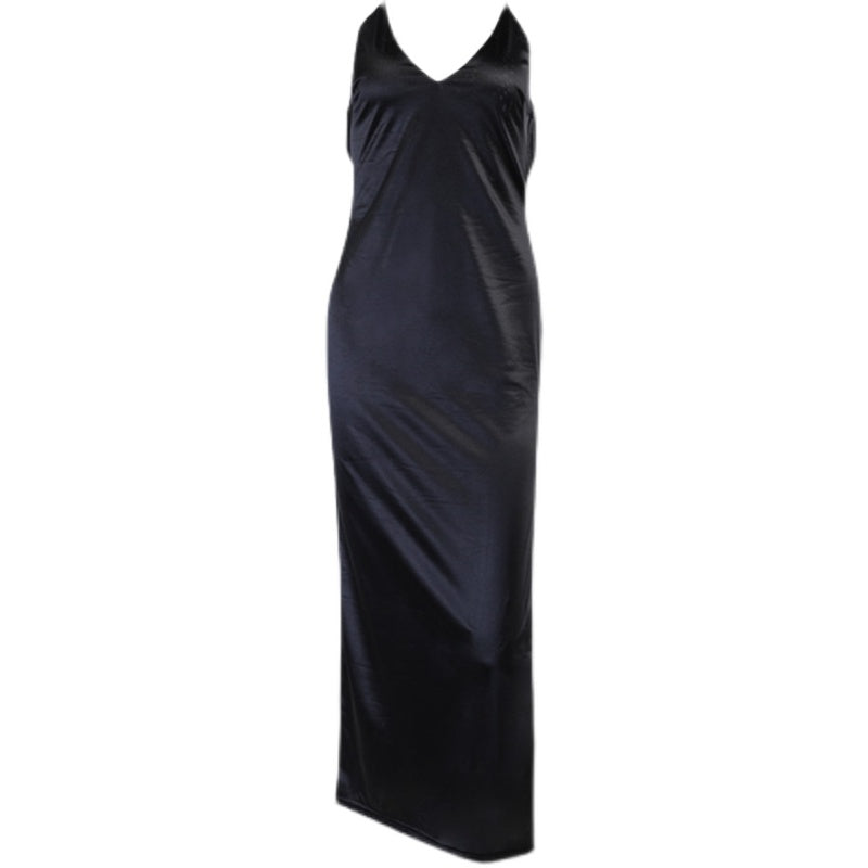 Women’s Backless Ruffle Split Maxi Dress – Summer Elegant Party Dress