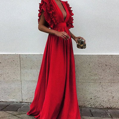 Plus Size Maxi Dress Women's Party Gown