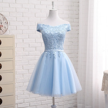 Women’s Long Blue One-Shoulder Evening Dress – Bridesmaid Formal Dress