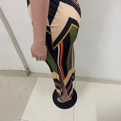 Women’s Colorful Stripe Maxi Dress – Summer Casual Long Dress