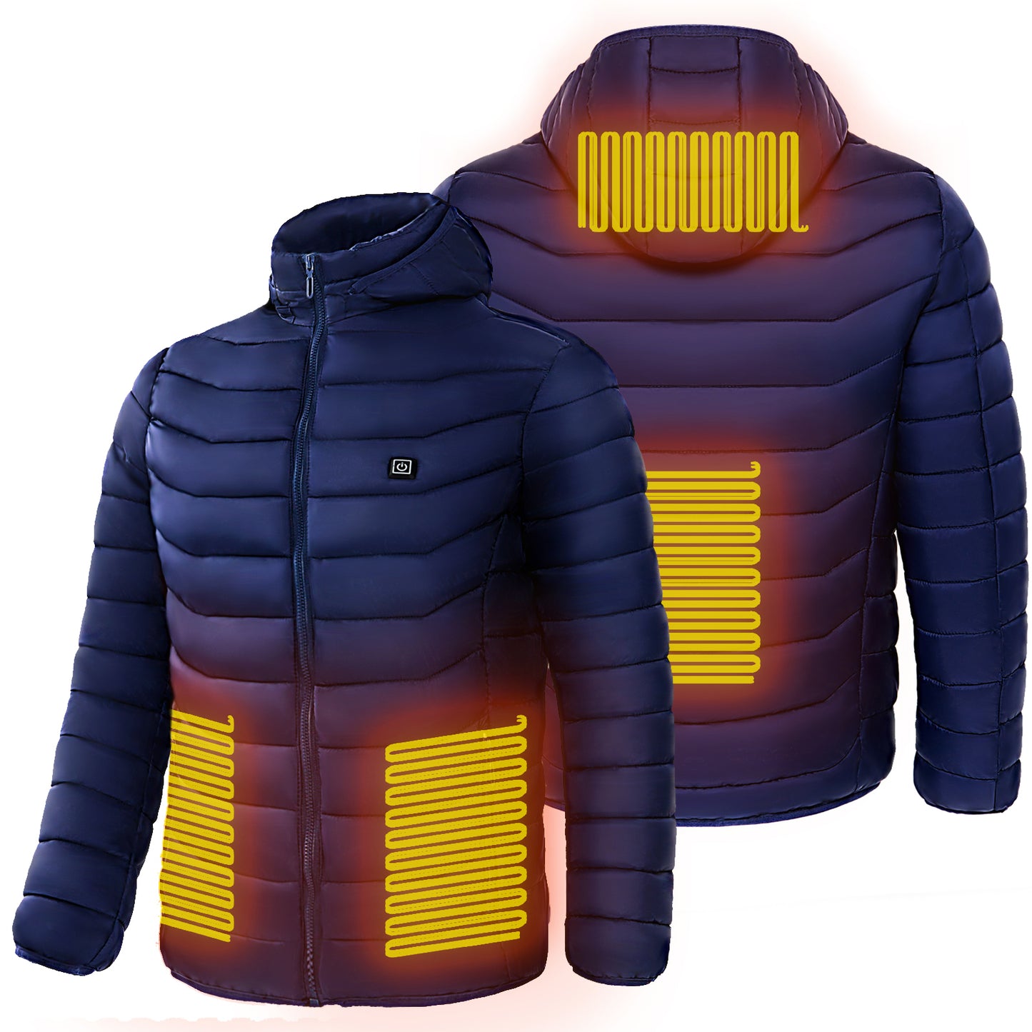 Men’s Heated Puffer Jacket – Electric 9 Zone Heating Winter Coat