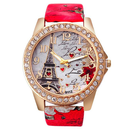 Vintage Paris Eiffel Tower Women’s Quartz Watch – Fashion Wristwatch
