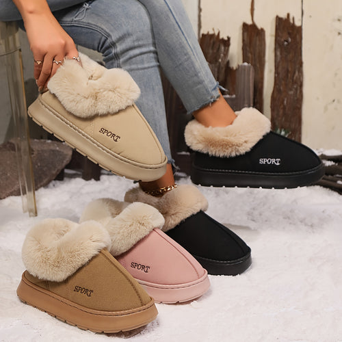 Women’s Cozy Plush Slippers – Faux Fur Soft Indoor Comfort Slides