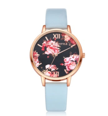 Rose Gold Women’s Leather Strap Watch – Love Heart Quartz Fashion Watch