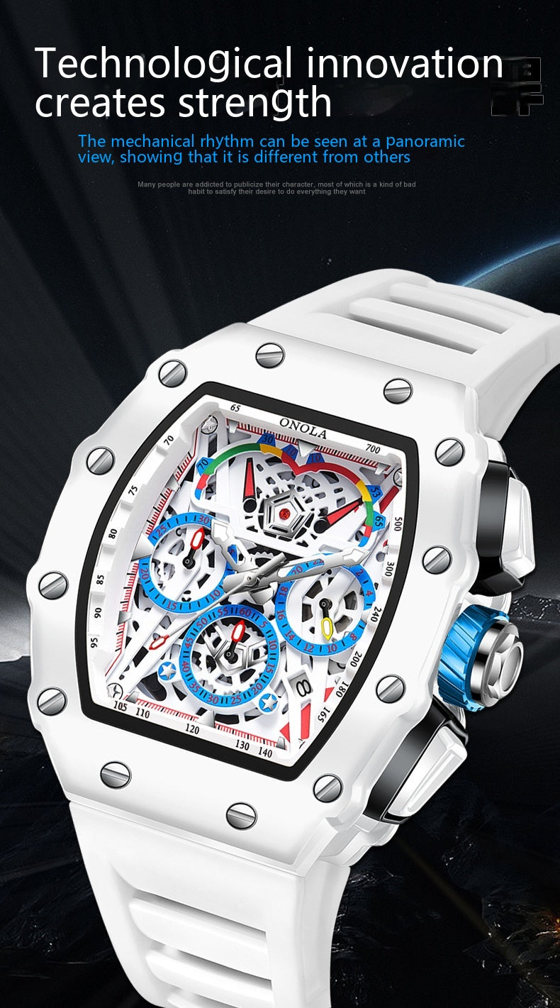 Multifunctional Waterproof Quartz Men’s Watch – Fashion Sports Wristwatch