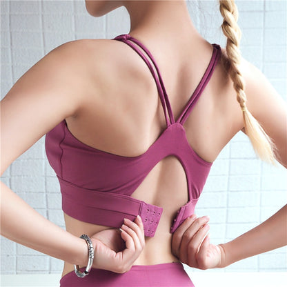 Adjustable Back Sports Bra – Women Fitness Support Workout Bra