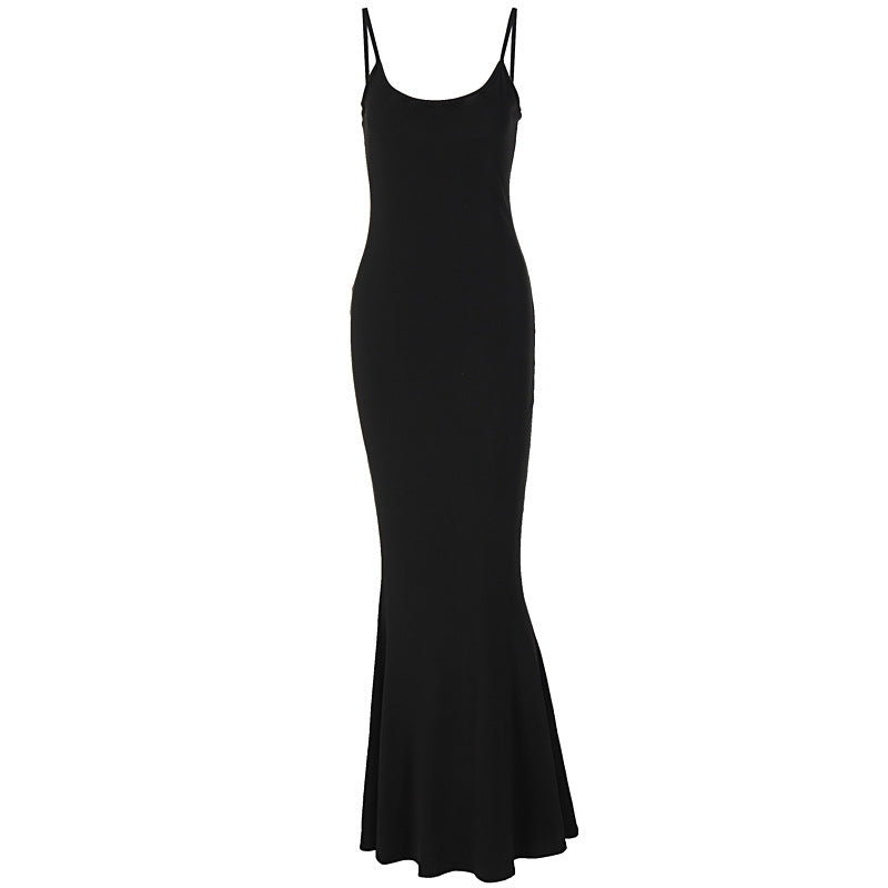 Women’s Spaghetti Strap Long Bodycon Dress | Slim Party & Club Dress
