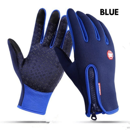 Winter Touch Screen Motorcycle Gloves – Waterproof Fleece Riding Gloves