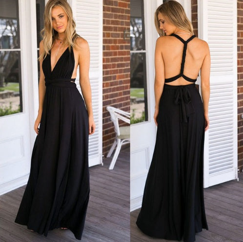 Sexy Backless Maxi Dress Women