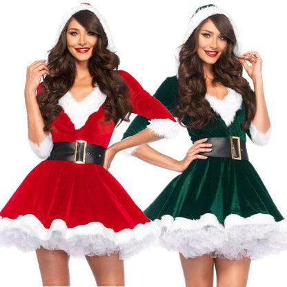 Women’s Santa Claus Dress – Christmas Hoodie Cosplay Outfit