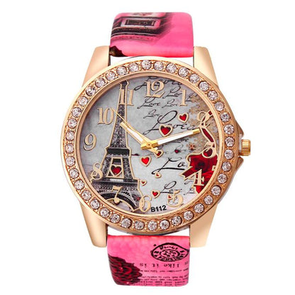 Vintage Paris Eiffel Tower Women’s Quartz Watch – Fashion Wristwatch