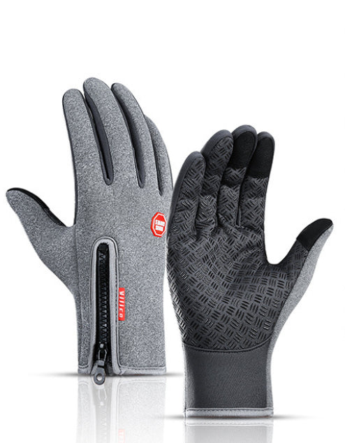 Winter Touch Screen Motorcycle Gloves – Waterproof Fleece Riding Gloves