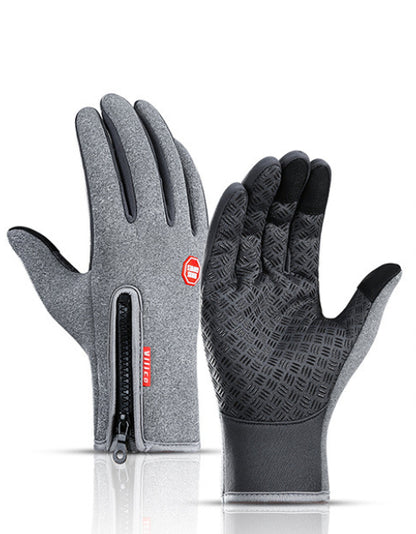 Winter Touch Screen Motorcycle Gloves – Waterproof Fleece Riding Gloves