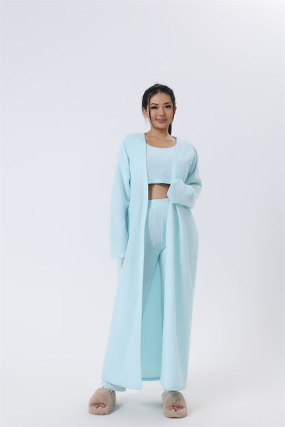 Women’s Cozy 3 Piece Pajama Set – Warm Lounge Wear Matching Set