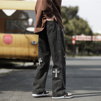Rebel Cross Denim Jeans