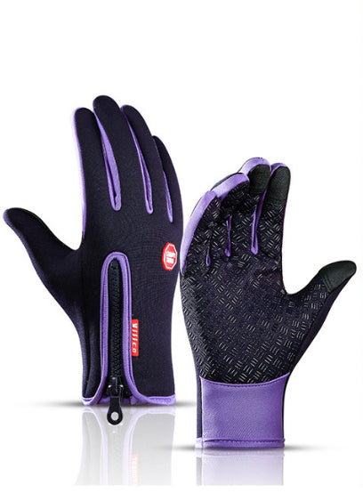 Winter Touch Screen Motorcycle Gloves – Waterproof Fleece Riding Gloves