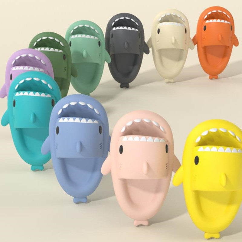 Cartoon Shark Slippers  Funny Soft Indoor & Outdoor Shoes for Couples