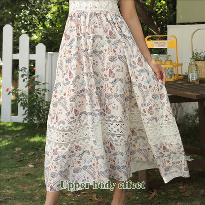 Women’s Sleeveless Suspender Floral Dress