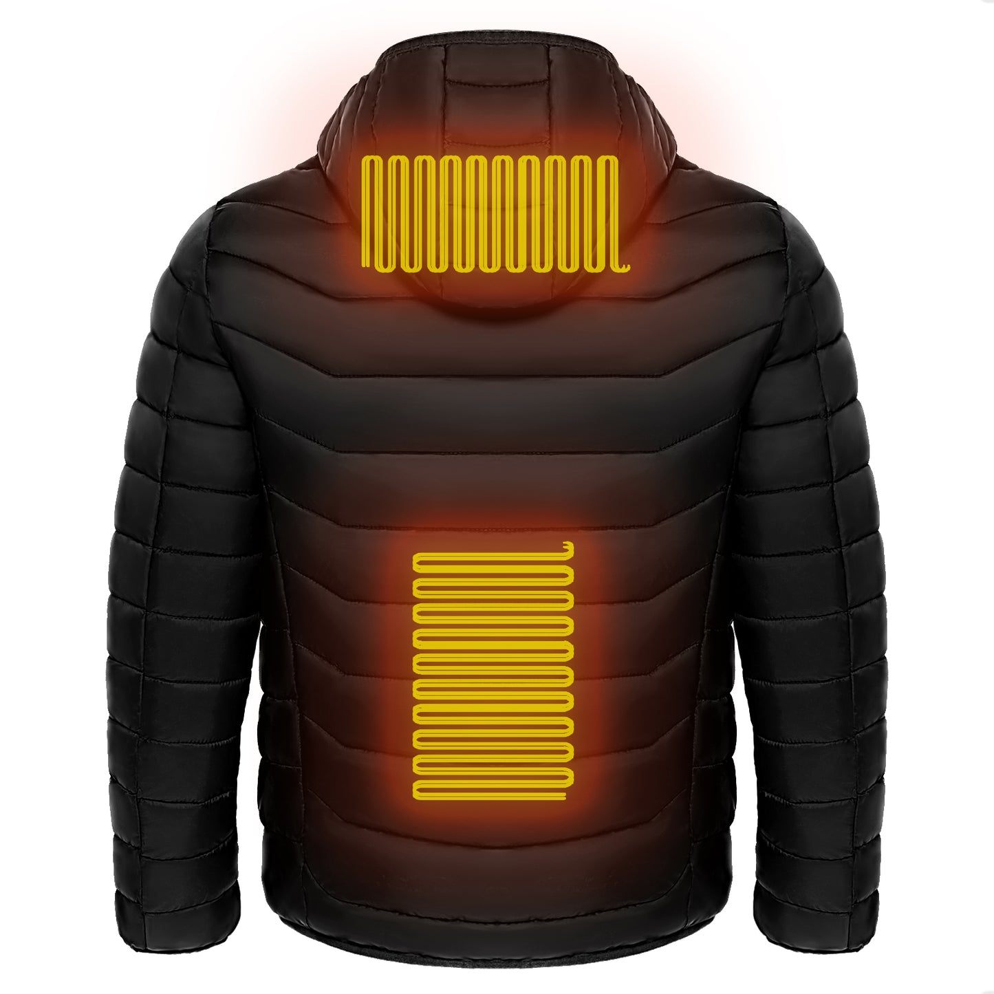 Men’s Heated Puffer Jacket – Electric 9 Zone Heating Winter Coat