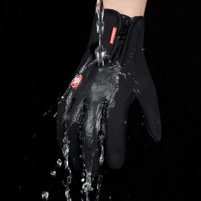 Winter Touch Screen Motorcycle Gloves – Waterproof Fleece Riding Gloves