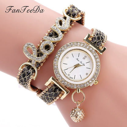 FanTeeDa Women’s Rhinestone Bracelet Watch – Fashion Quartz Wristwatch
