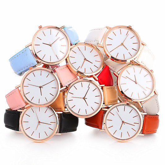 Women’s Simple Quartz Dress Watch – Minimalist Fashion Wristwatch