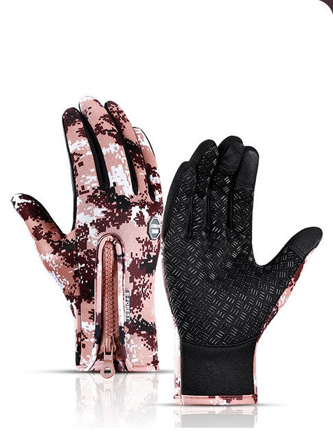 Winter Touch Screen Motorcycle Gloves – Waterproof Fleece Riding Gloves