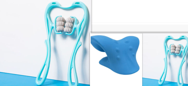 Six Wheel Neck Massager Roller – Multifunctional Manual Massage Tool