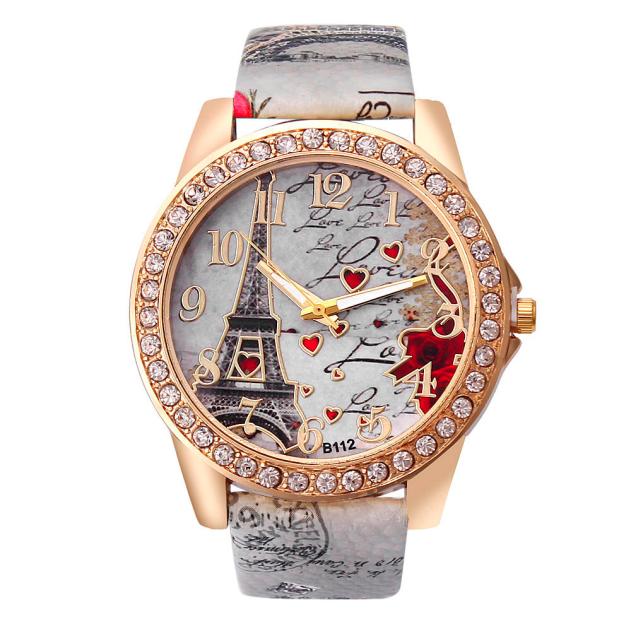 Vintage Paris Eiffel Tower Women’s Quartz Watch – Fashion Wristwatch