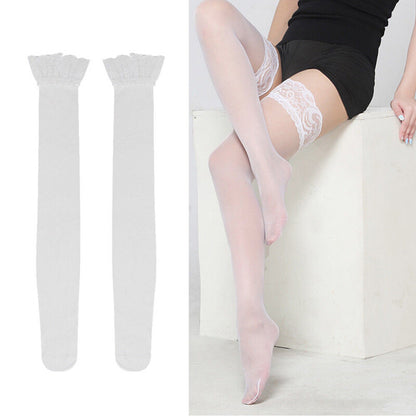 Women’s Lace Garter Belt with Stockings – Bridal Suspender Hosiery Set