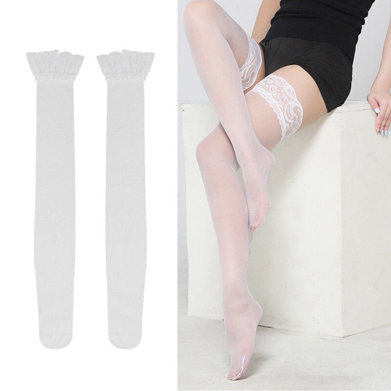 Women’s Lace Garter Belt with Stockings – Bridal Suspender Hosiery Set