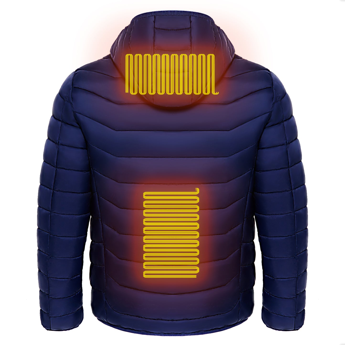 Men’s Heated Puffer Jacket – Electric 9 Zone Heating Winter Coat