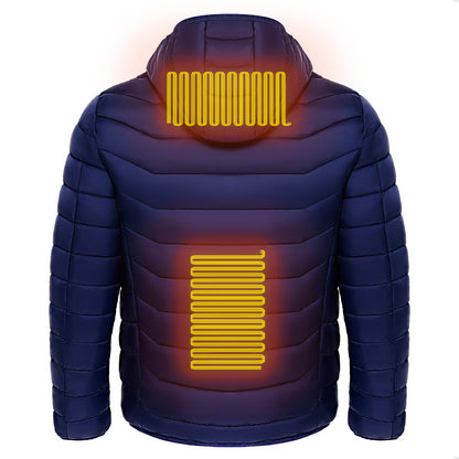 Men’s Heated Puffer Jacket – Electric 9 Zone Heating Winter Coat