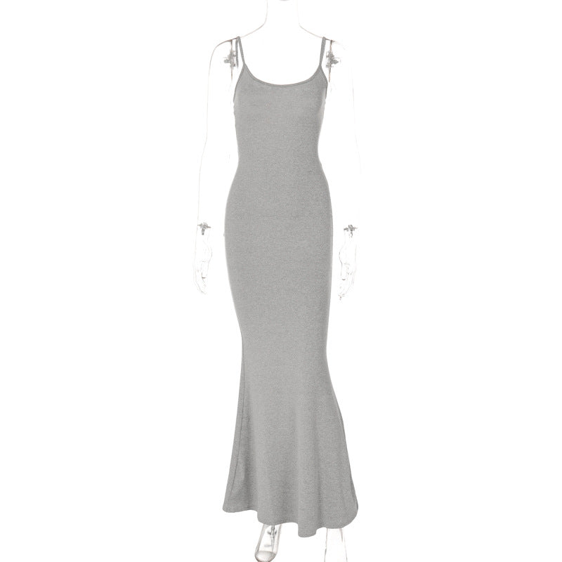 Women’s Spaghetti Strap Long Bodycon Dress | Slim Party & Club Dress