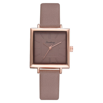Square Women Bracelet Watch – Crystal Leather Quartz Wristwatch