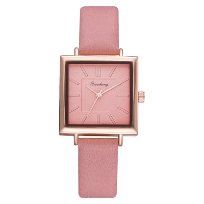 Square Women Bracelet Watch – Crystal Leather Quartz Wristwatch
