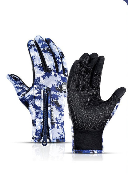 Winter Touch Screen Motorcycle Gloves – Waterproof Fleece Riding Gloves